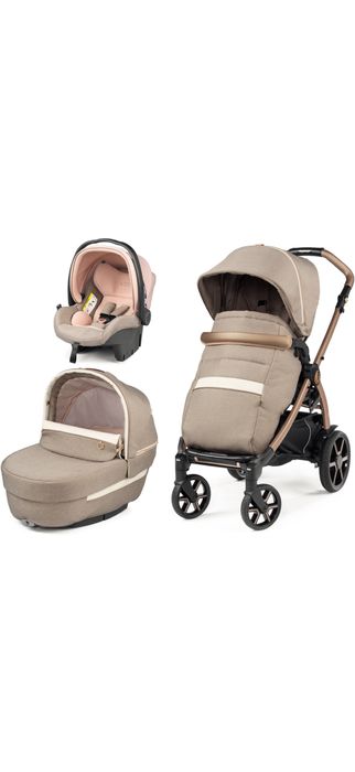 Детска количка 3 in 1 Peg Perego Book Primoviaggio SL Mon Amour, 0 - 22 кг, Бежов/Розов