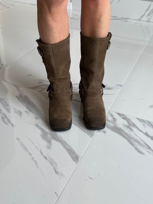 Дамски ботуши от естествен велур размер 36