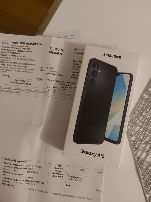 Samsung Galaxy A16 DS Black  128GB, 4GB -NOU -Sigilat