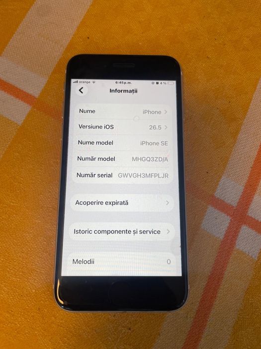 Iph. Se 2 memorie 64gb . Baterie 83% . Pret 450lei