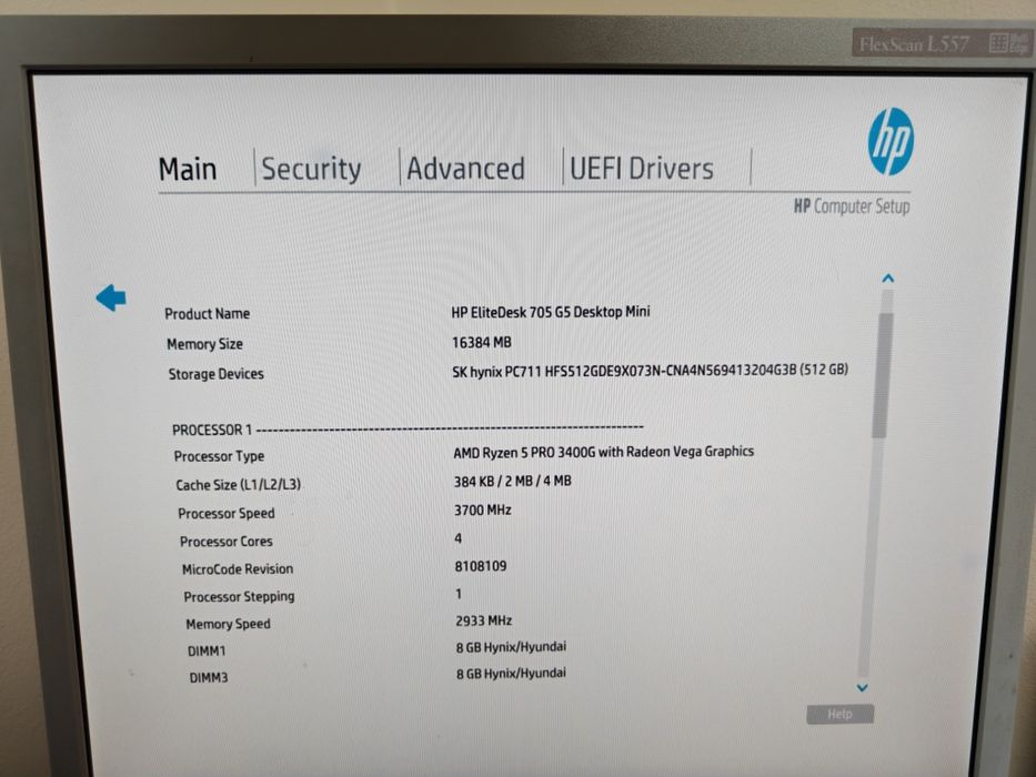 HP EliteDesk 705 G5 DM 16 GB RAM 512 GB NVME