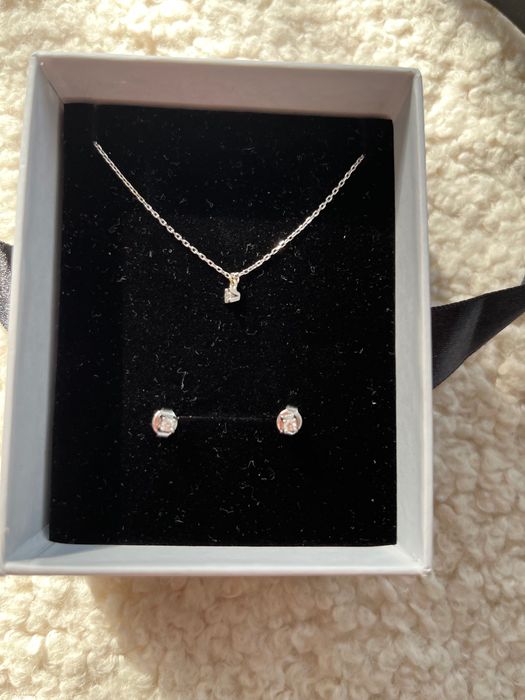 Комлект с диаманти и комлект италианска изработка 14к злато