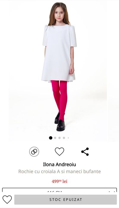 Rochie Ilona Andreoiu masura 122 (6-7 ani)