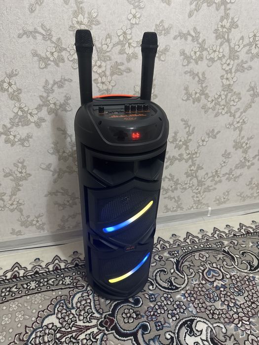 Новая Блютуз колонка 2 микрофона