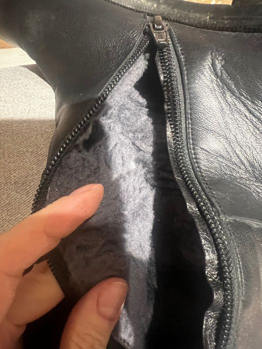 Сапоги кожа, мех 36 размер маломерка