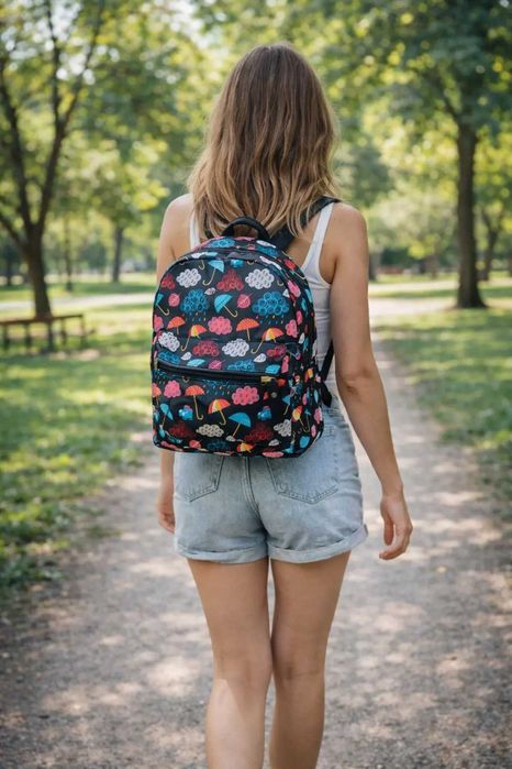 Lichidare stoc! Rucsac casual dama din piele ecologica, cu buzunar frontal, 32 cm