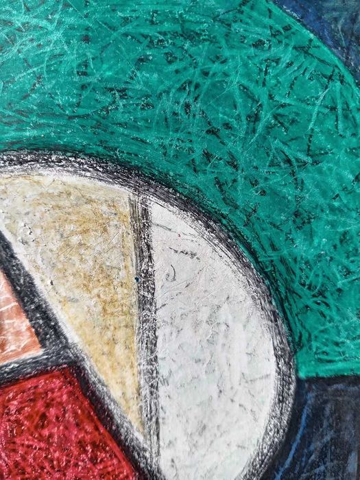 Tablou vechi - natura statica cubista - semnat Victor Brauner