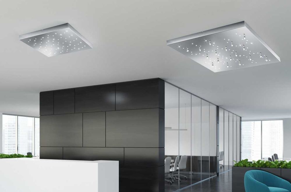 Plafonieră LED TRIO TITUS 75×75 cm, 36W, 3300 lm, telecomandă, nouă sigilată