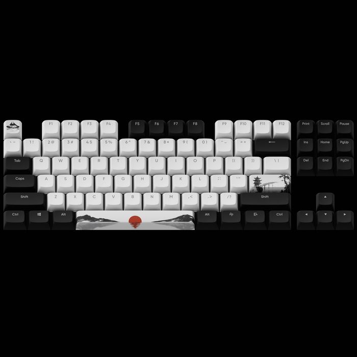 ЧИСТО НОВИ! DARK PROJECT Fuji Keycaps ANSI + ISO / PBT / Doubleshot & Dye-Sub / CSA