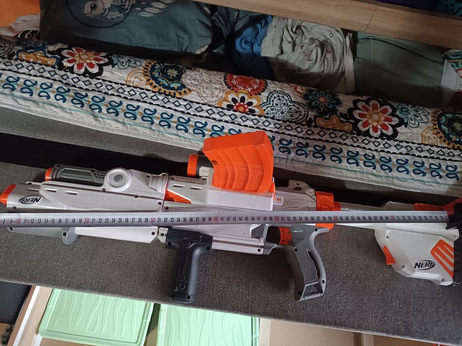 Pusca Nerf Modulus 80 cm cu accesorii plus gloante