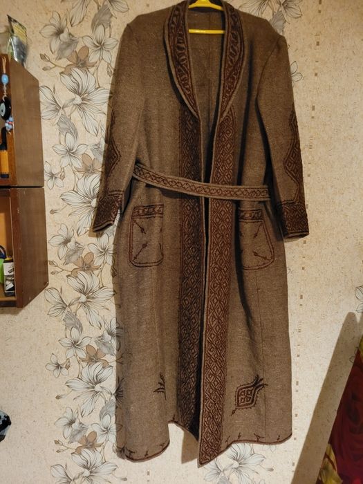 Пальто чуги, чистая овечья шерсть