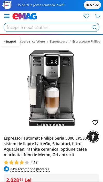 Espressor Automat Philips Latte Go