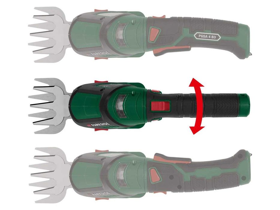 Parkside 4V 2-в-1 акумулаторна ножица за трева и храсти PGSA 4 B3