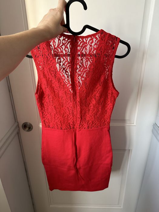 Rochie sexy, rosie dantela - Zara