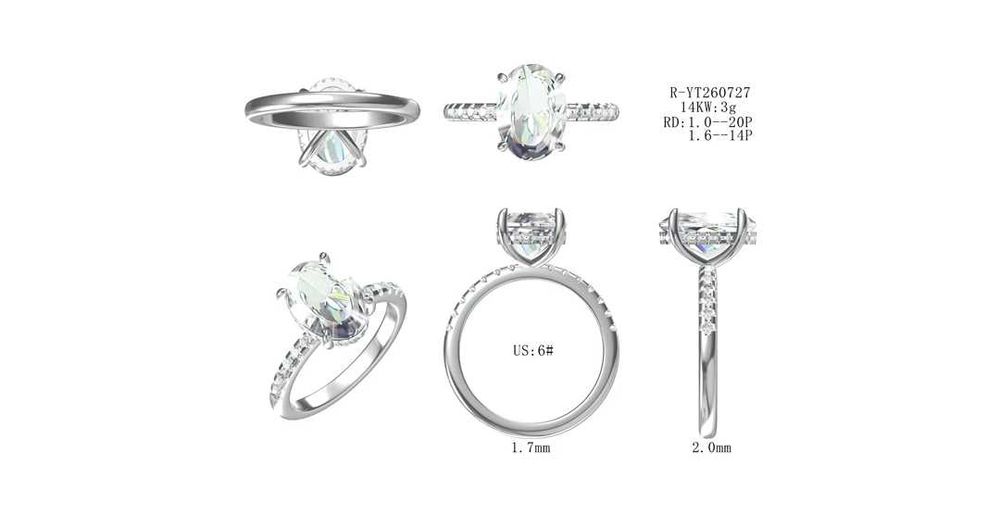 НАМАЛЕН! Пръстен с Диамант 3 ct Бяло Злато 14 kt и IGI Сертификат