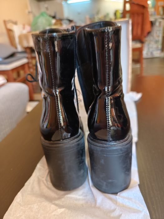 Боти черни еко кожа -NEW YORKE,37- EU, 6.5-US/CAмер