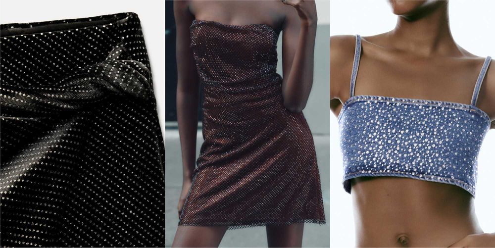 Дрехи с блясък и камъни Zara, XS/S