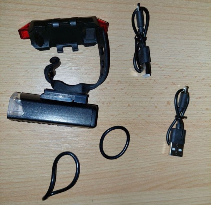Far și stop reancarcabile cu led pentru biciclete
