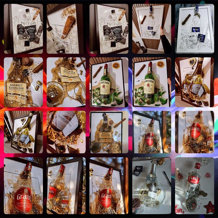 Ръчна изработка жива картина,  скандинавски мъх