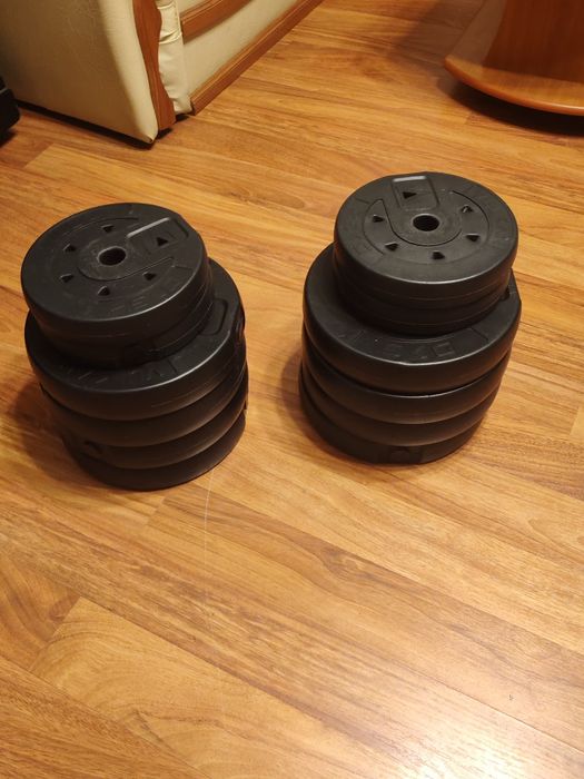 Discuri plastic 50kg , 8x 5 kg, 4x 2.5 kg