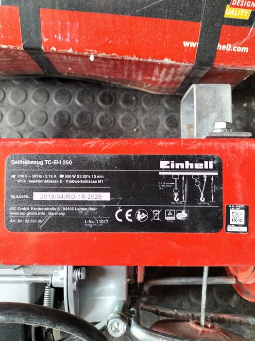 Scripete Palan electric Einhell  TC-EH 250