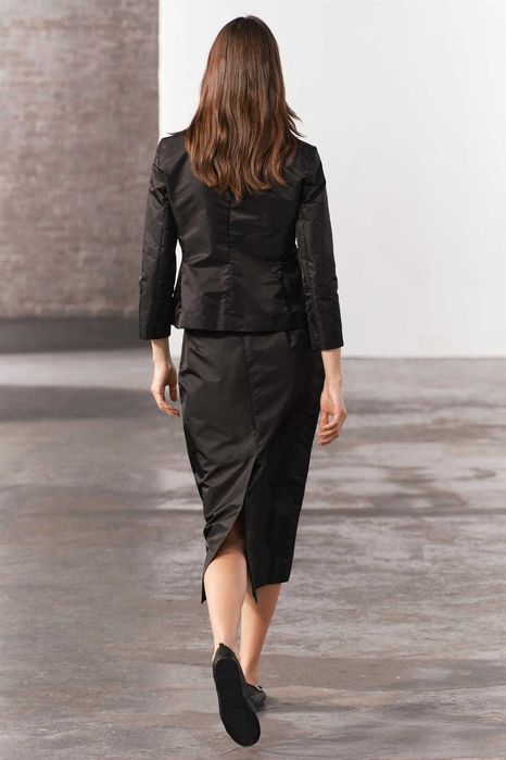 Комплекти Зара зелен 100 % вълна и черен полиамид НОВИ с етикет