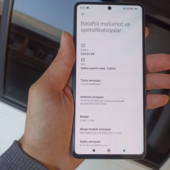 Xiaomi 11 T  sotiladi 2mln200ga
