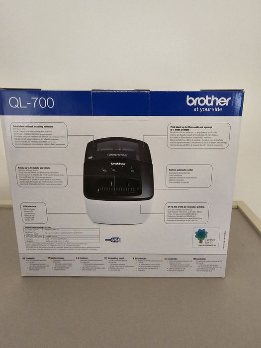 Brother QL-700 nou, sigilat, 400 lei – imprimantă etichete USB, rapidă, compactă
