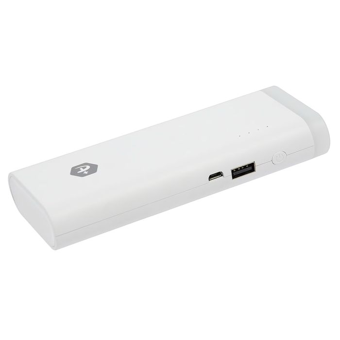 Acumulator extern A+, 10.000 mAh, 1 port USB, Alb