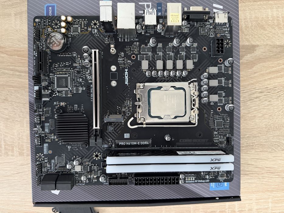 Процесор i5-12400F, Дъно H610 MSI, RAM 2x16GB DDR4