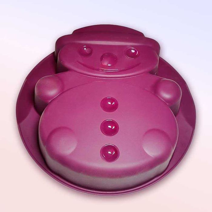 Силиконова форма Tupperware Снежен човек – лилава, кръгла
