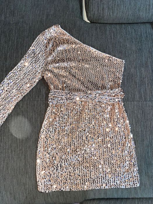 Rochie cu paiete roz gold