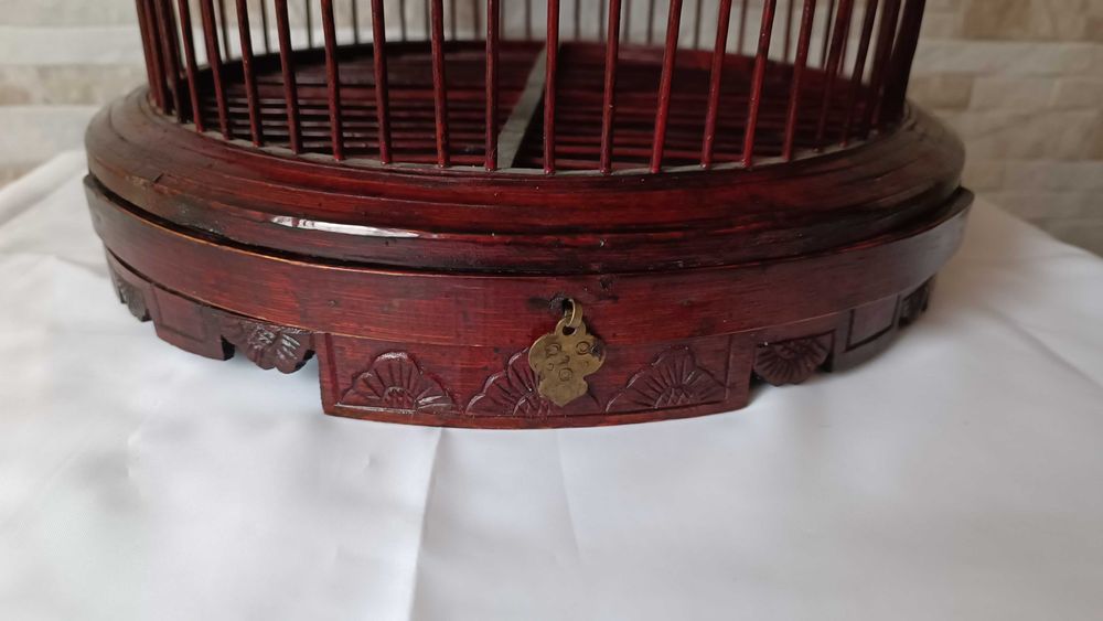 Стар китайски дървен кафез - ръчна изработка - рядък модел - 19в.