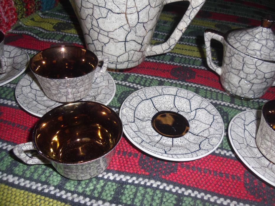 Serviciu cafea portelan vechi,fin