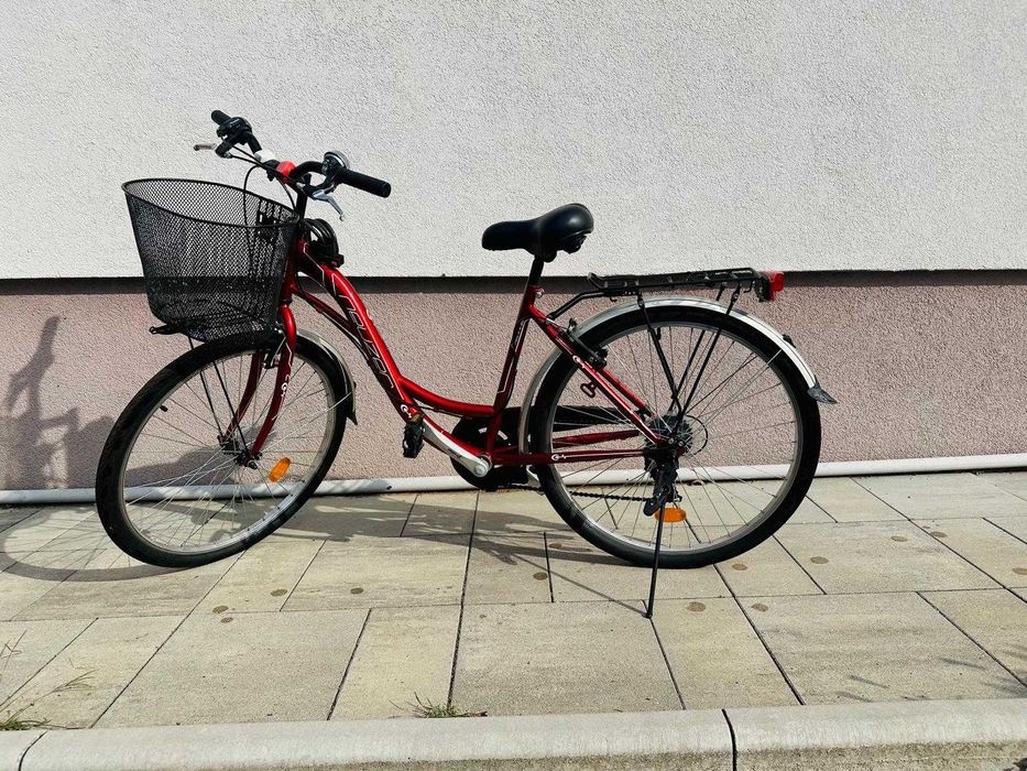 BICICLETA DAMA NEUZER TREKKING Cadru si Furca din otel 26'' Rosu Rubin Stare IMPECABILA