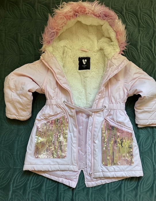 Детска зимна розова парка 2-3г