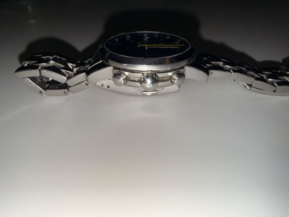 Tissot PRC200 T461, cadran negru, limbi galbene