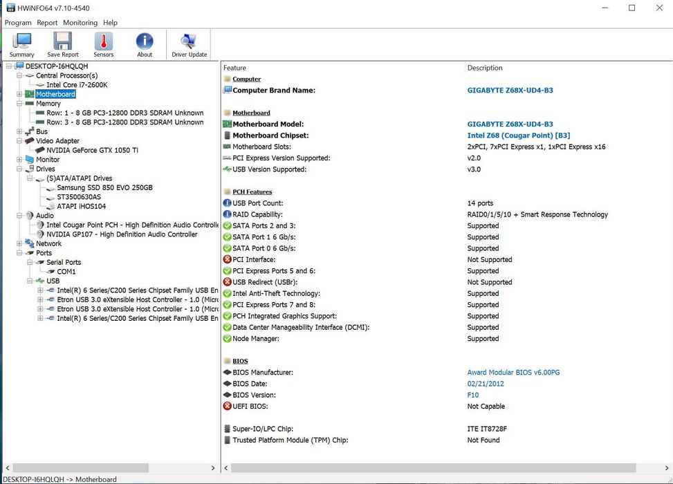Геймърски компютър гр. Пловдив  Core i7 3.40GHz Nvidia GTX1050Ti