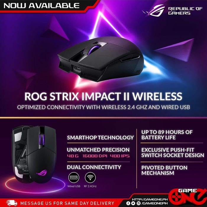 Asus Rog Impact 2 Wireless Беспроводная мышка/мышь/mishka