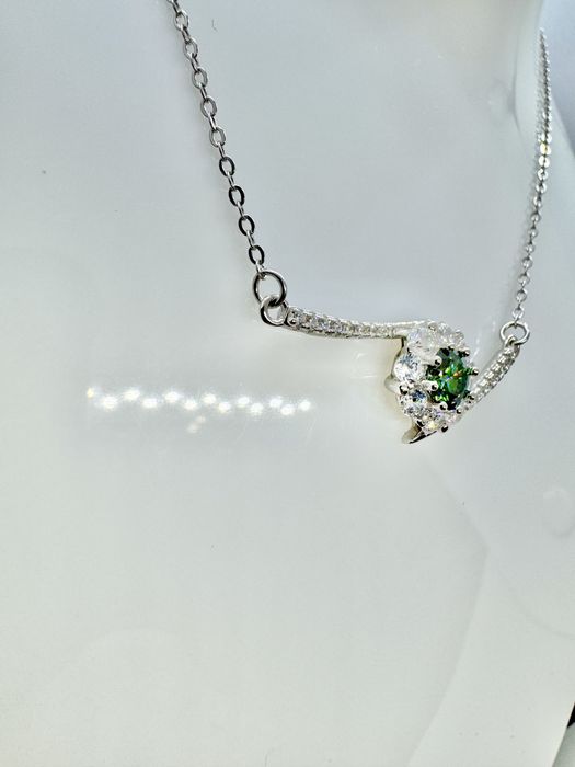 Сребърно колие с мойсанит (Диамант) 0.5 карата