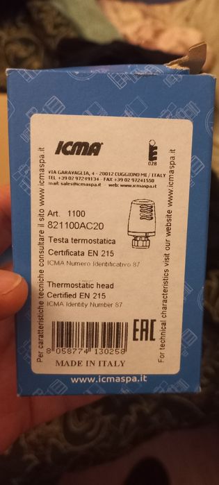 Set Robineti tur 3/8 cu cap termostatic