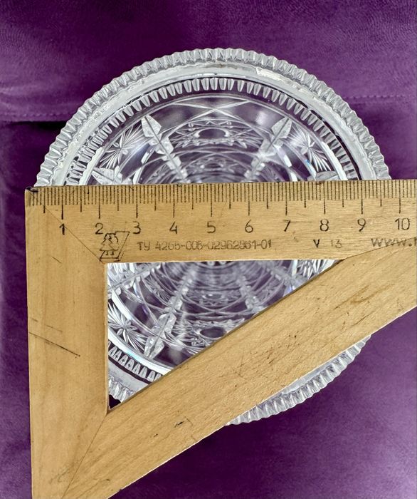 Кристална ваза за цветя, съветска