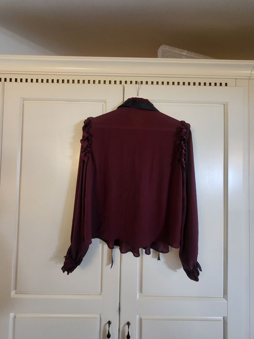 Camasa  Zara rosu/vișiniu femei cu volane,marimea M