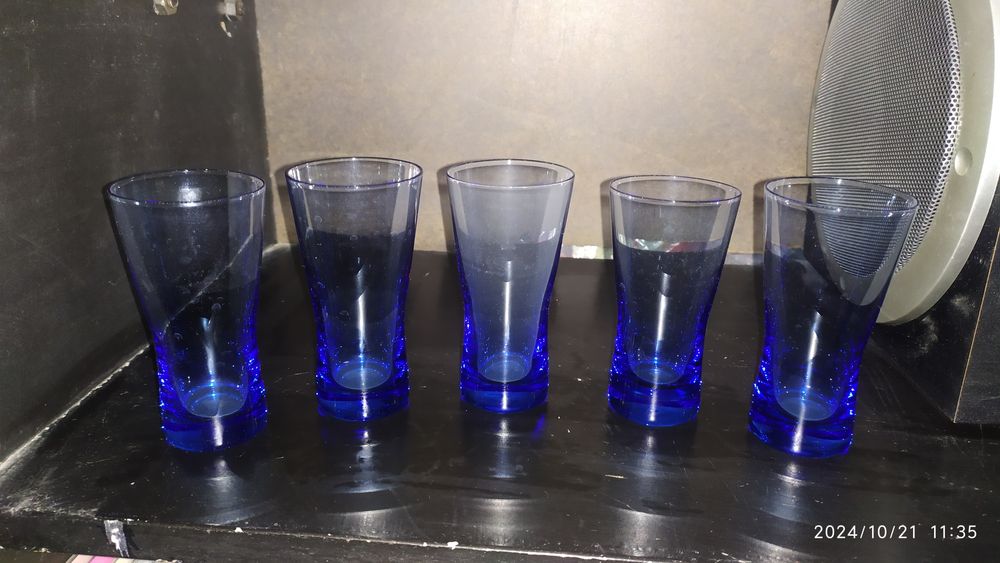 Стаканчики цветное стекло производство СССР высота 10 см