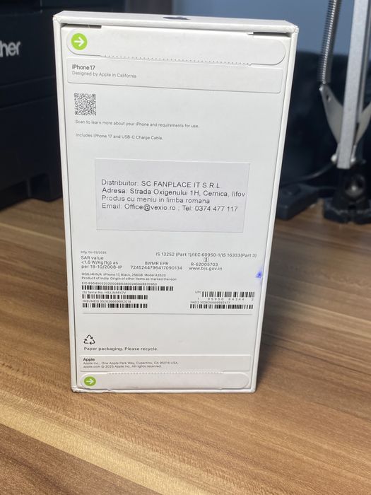 iPhone 17• 256 GB • Black / Cod produs: 2014