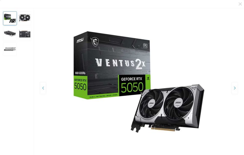 MSI GeForce RTX 5050 8G VENTUS 2X OC