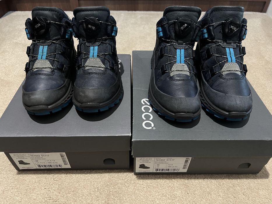 Ghete Ecco 30 piele naturala, stare foarte buna