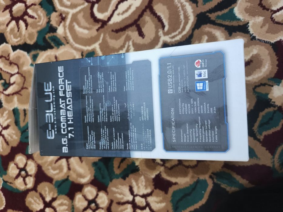 Игровые наушники E-Blue B.G. Combat Force 7.1 (EHS971) — Полный компле