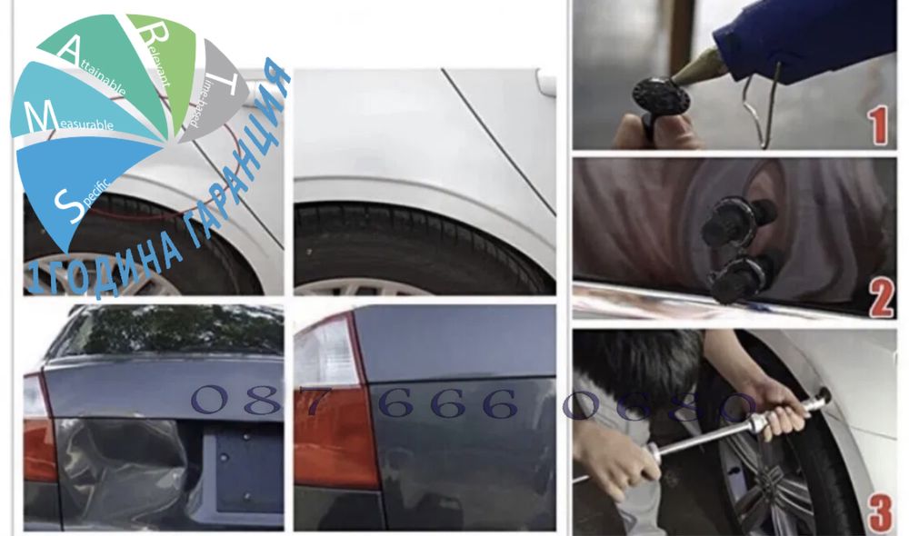 Вдълбнатина вакуум PDR комплект изправяне градушка пдр обратен чук led