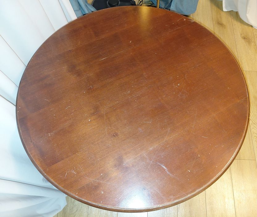 Masa rotunda lemn masiv 80 cm diametru